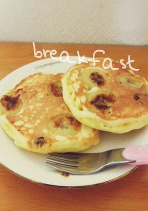 簡単 バナナホットケーキ♡ ヨーグルト-レシピのメイン写真