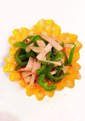 ピーマンとハムのバター醤油焼き♡-レシピのメイン写真