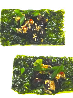 黒豆とねぎのナムル,のり包み-レシピのメイン写真