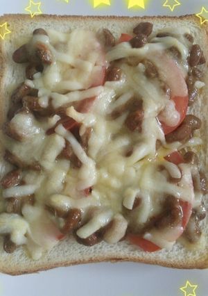 簡単☆納豆トマトチーズのトースト-レシピのメイン写真