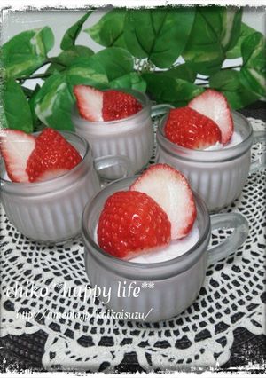 いちごジャムdeヨーグルトムース♪-レシピのメイン写真