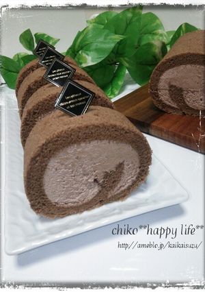 しっとり❤ふんわり❤ココアロールケーキ♪-レシピのメイン写真