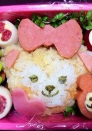 シェリーメイ&ダッフィー キャラ弁お弁当-レシピのメイン写真