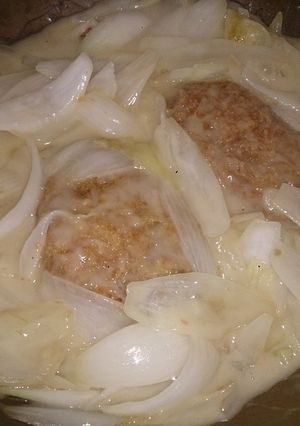 新玉ねぎシチュー（市販のコロッケ使用）-レシピのメイン写真