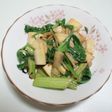 セロリの葉っぱとタケノコのピリ辛炒め