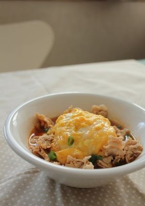 とろとろ卵のっけ♪キムチスープごはん-レシピのメイン写真