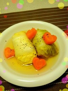 ロール白菜☆飲みほすコンソメスープ♪-レシピのメイン写真