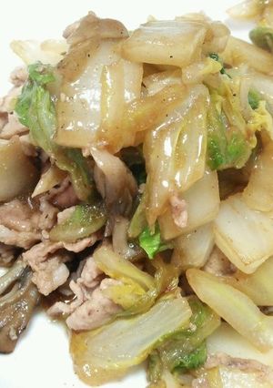 白菜の消費に！舞茸白菜オイ炒め♪-レシピのメイン写真
