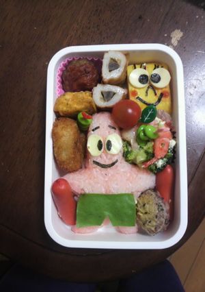 パトリックがメインに！！キャラ弁-レシピのメイン写真