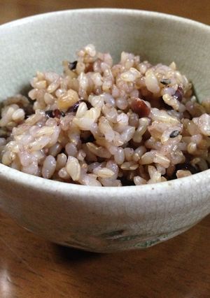 雑穀と小豆が入った玄米ご飯(圧力鍋）-レシピのメイン写真