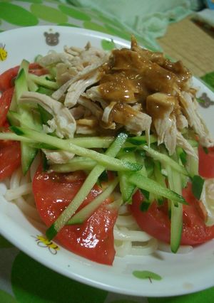 バンバンサラダうどん-レシピのメイン写真