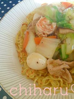 残り野菜消費♥簡単あんかけ固焼きそば-レシピのメイン写真