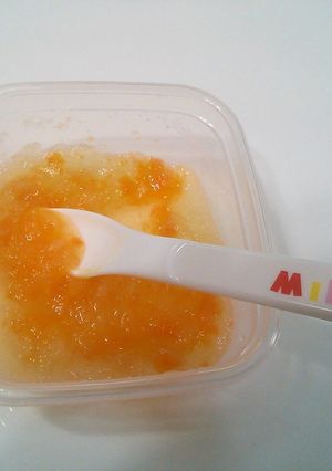 離乳食　中期　りんごと人参のグラッセ風-レシピのメイン写真