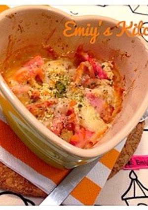 【簡単】丸ごと玉ねぎとベーコンのグラタン-レシピのメイン写真