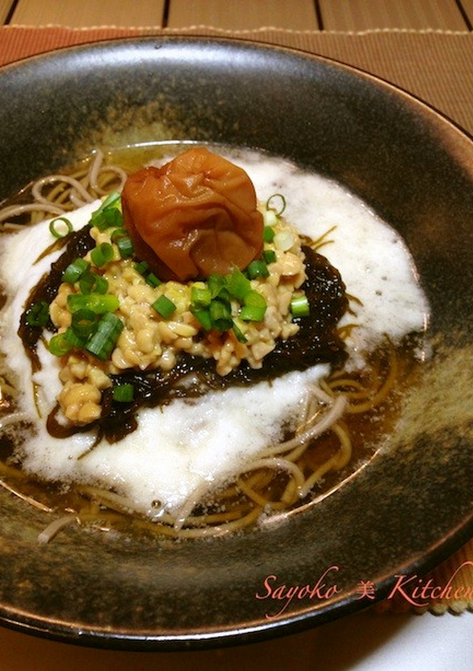 納豆ととろろのネバネバ蕎麦-レシピのメイン写真