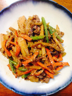 ☆春野菜と牛肉☆ごま風味炒め-レシピのメイン写真