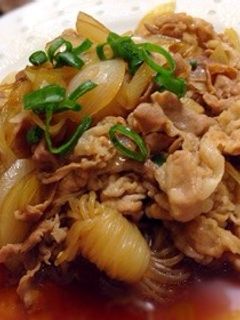 簡単♪豚バラ肉としらたきの炒め煮-レシピのメイン写真