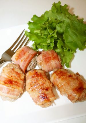 お弁当に♡ベーコン巻ハンバーグ-レシピのメイン写真