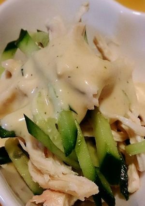 鶏むね肉ときゅうりのマスタード棒々鶏-レシピのメイン写真