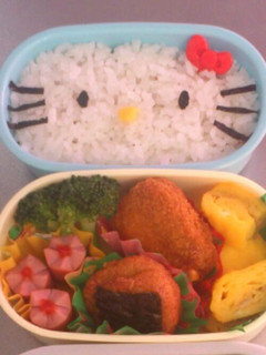 簡単キャラ弁!キティちゃん*-レシピのメイン写真