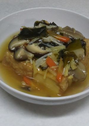 厚揚げ豆腐の食物繊維たくさんあんかけ-レシピのメイン写真