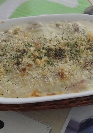 馬欄拉面親子奶汁烤菜누들 오야코 그라탕-レシピのメイン写真