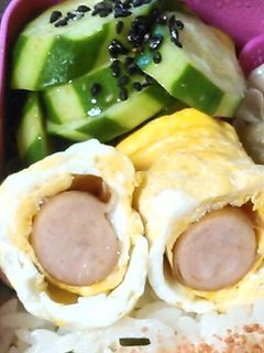 【お弁当のおかず】ウインナー卵焼き-レシピのメイン写真