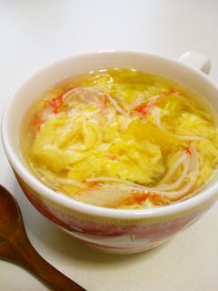 白菜とカニカマのとろりんスープ♪-レシピのメイン写真