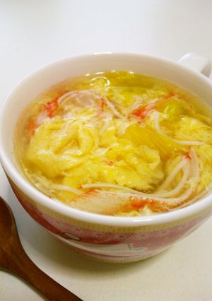 白菜とカニカマのとろりんスープ♪-レシピのメイン写真