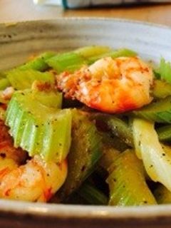簡単☆セロリと海老のタイ風炒め-レシピのメイン写真