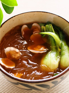 プチッと鍋で♡アサリと青梗菜の春雨スープ-レシピのメイン写真
