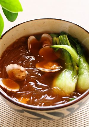 プチッと鍋で♡アサリと青梗菜の春雨スープ-レシピのメイン写真
