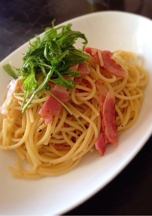 ベーコン＆水菜のパスタ☆-レシピのメイン写真