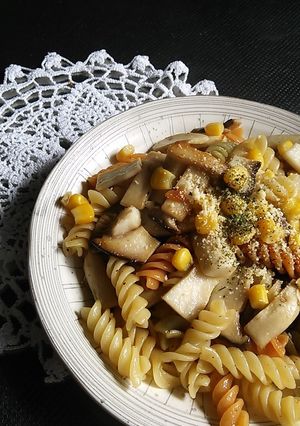キノコとマカロニのバターソテー-レシピのメイン写真