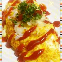รูปของ 長ねぎとベーコンで美味しいチーズオムレツ