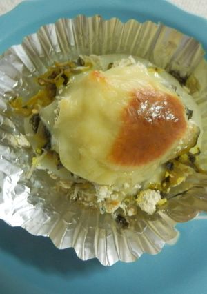 じゃがいもの高菜チーズ乗せ・お弁当にOK-レシピのメイン写真