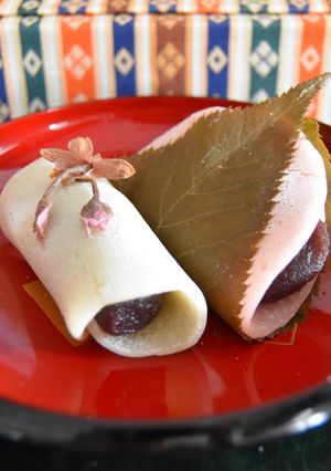 簡単 ♪ ホットプレートで桜餅（長命寺）-レシピのメイン写真