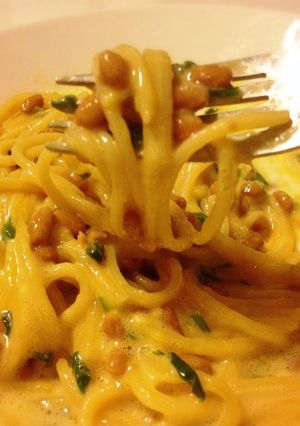 納豆混ぜるだけで超簡単♫和風カルボナーラ-レシピのメイン写真