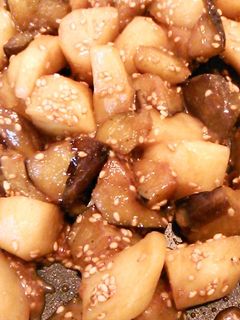 ナスとジャガイモの味噌炒め-レシピのメイン写真
