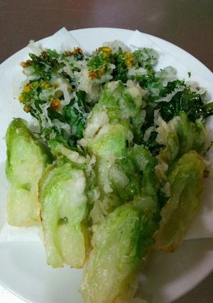 春の味覚！菜の花と蕾菜の天ぷら♪-レシピのメイン写真