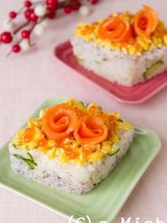 サーモンのお花のひなちらし-レシピのメイン写真