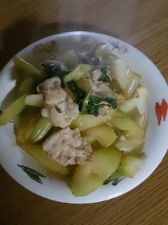 セロリ&豚肉の炒めもの***-レシピのメイン写真