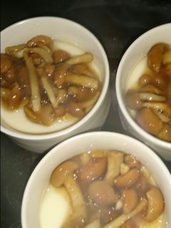 なめこの餡掛け茶碗蒸し**(^^)-レシピのメイン写真