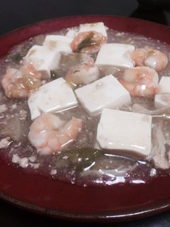 海老と豆腐のあんかけ♪余った野菜炒めで-レシピのメイン写真