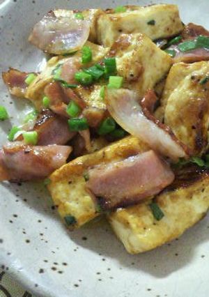 お豆腐とベーコンのバター醤油炒め♪-レシピのメイン写真