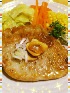 簡単♪豚ロース肉のネギ味噌バターソテー-レシピのメイン写真