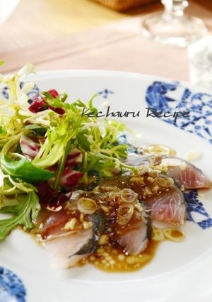 薬味たっぷり！！鯵の和風カルパッチョ-レシピのメイン写真
