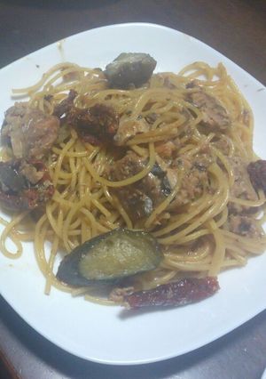 鍋ひとつで☆鯖味噌煮缶の和風パスタ-レシピのメイン写真