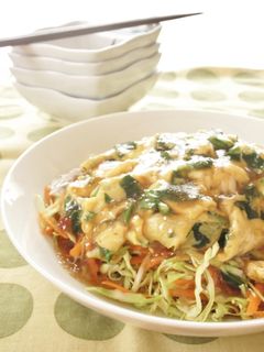 たっぷり野菜!ニラ玉あんかけサラダ-レシピのメイン写真
