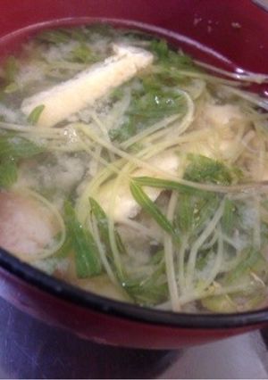 空芯菜の新芽の♡お味噌汁-レシピのメイン写真